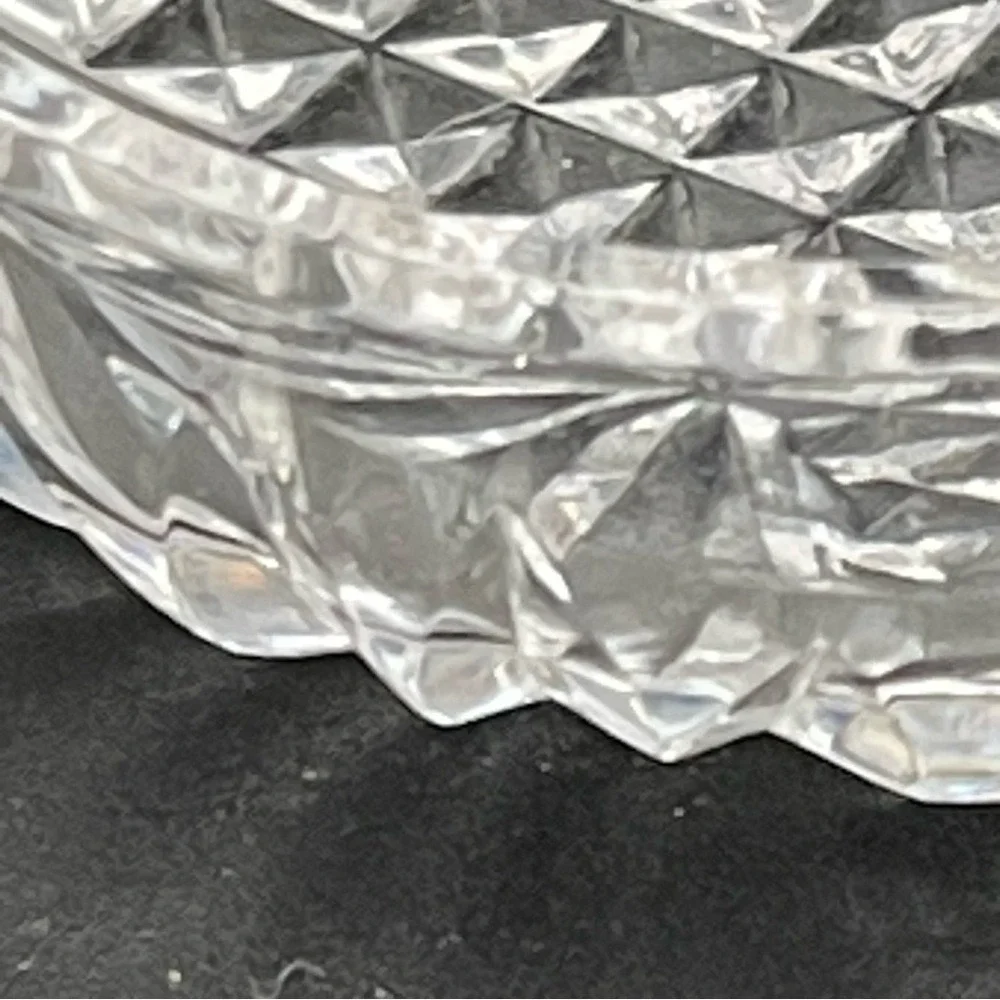 Astral Diamond Cut Bowl Full Lead Handmade Crystal Korea Clear‎ 3 Inch